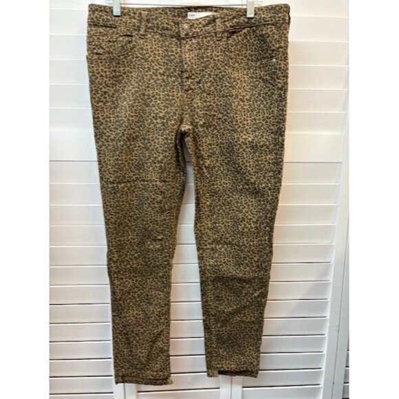 Zara Z1975 Leopard Print Skinny Jeans Women Stretch Denim - Picture 1 of 4